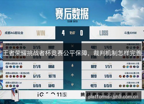 王者荣耀挑战者杯竞赛公平保障,裁判机制怎样完善 王者荣耀挑战者杯竞赛公平保障,裁判机制怎样完善